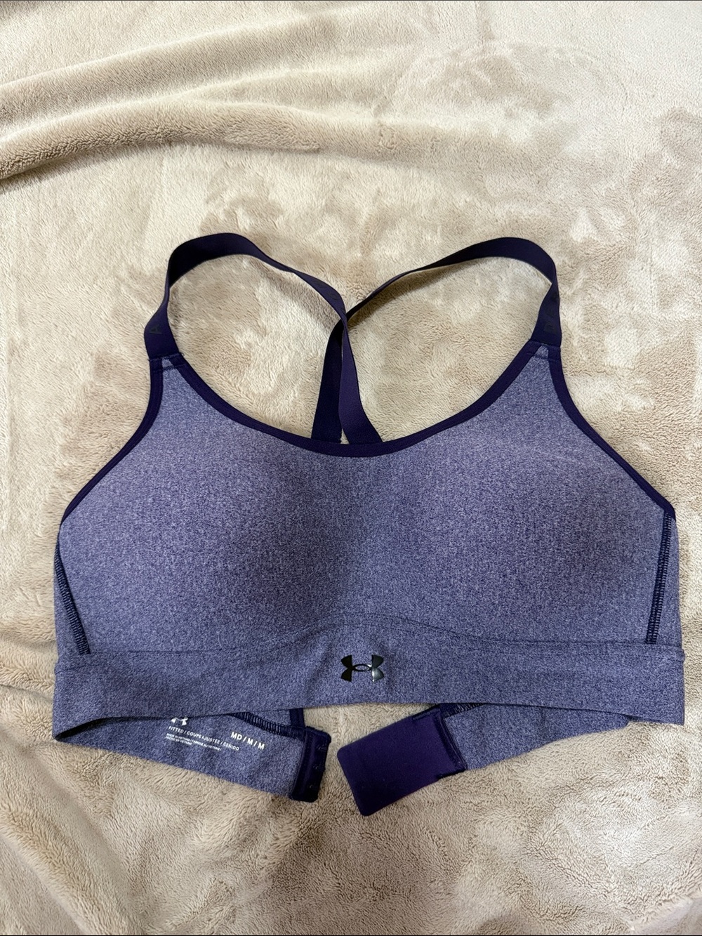 Under Armour Purple Heathered Racerback Sports Bra